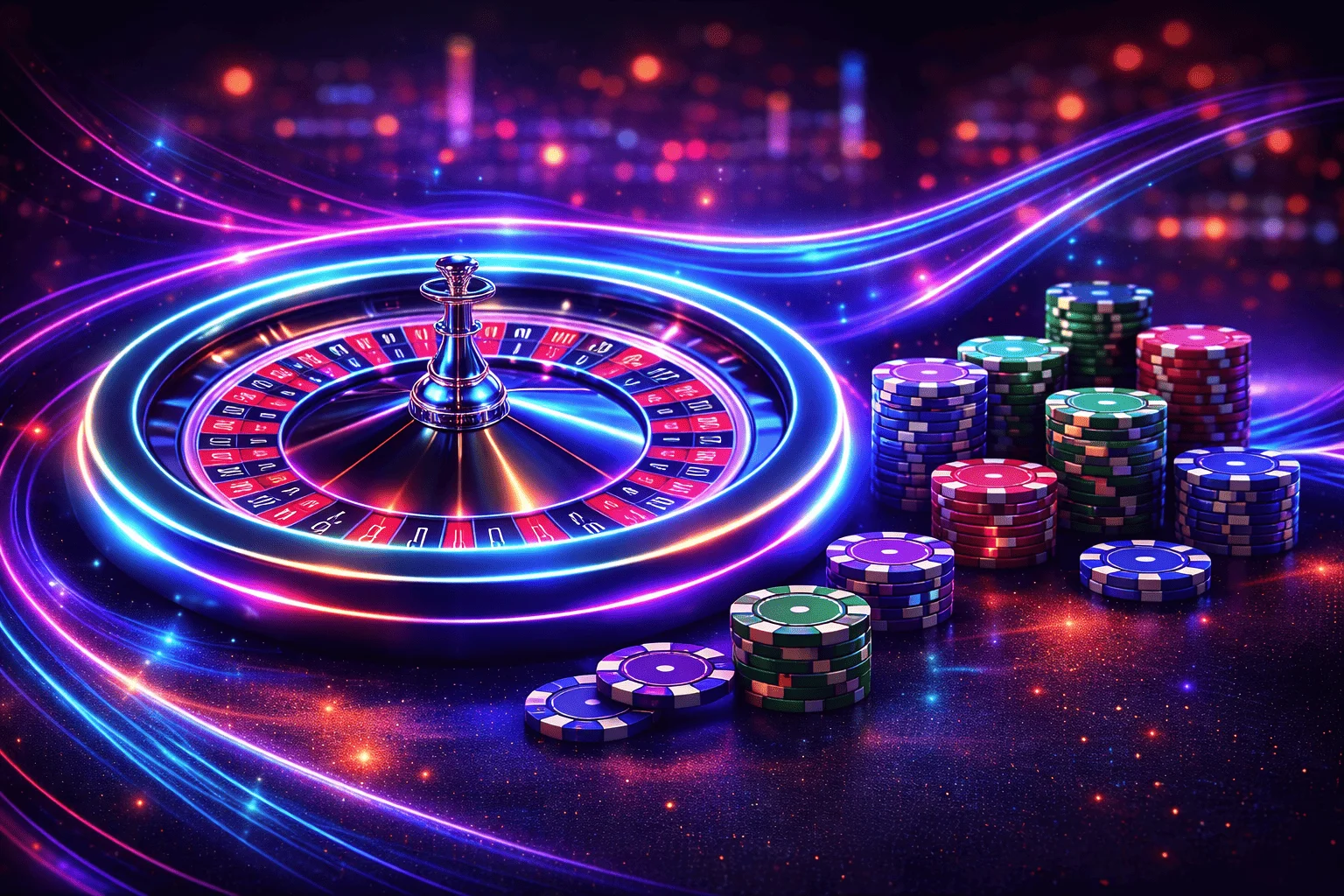 Roulette wheel in the Caswino live casino section
