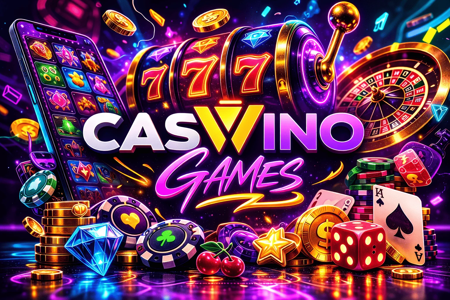 Caswino games hub featuring online slots, roulette and casino jackpots